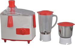 Brightflame Cherry 450-Watt Juicer Mixer Grinder with 2 Jars (White/Red)