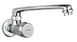 Hindware F200024Cp Classik Wall Mounted Sink Tap with Swivel Spout  (Chrome)