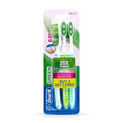 Oral-B Ultrathin Sensitive Toothbrush - 1 Piece (Green, Buy 2 Get 1 Free)