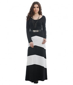 Texco Womens Cotton A-Line Dress (Tc00D0044-M _Black _Medium)