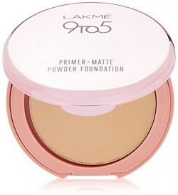 Lakme 9 to 5 Primer with Matte Powder Foundation Compact, Honey Dew, 9g