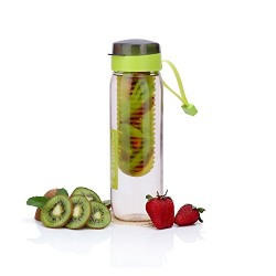 Steelo Plastic Fruit Infuser Bottle, 750ml, Green