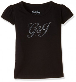 PalmTree Baby Girls' T-Shirt (121140171541 1296_Caviar_18-24 months)