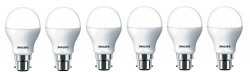 Philips Base B22 9-Watt LED Bulb (Pack of 6, Cool Day Light)