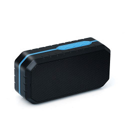 Juârez Acoustics Mini Beast JAB200 Bluetooth v4.1 Wireless Portable IPX7 Waterproof Stereo Outdoor Speakers with 3.5mm AUX-in, USB, MicroSD, Black/Blue
