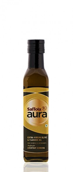 Saffola Aura Extra Virgin Olive & Flaxseed Oil, 250ml