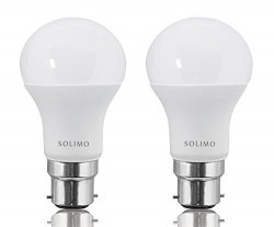 Solimo Base B22 14-Watt LED Bulb (Pack of 2, Cool Day Light)