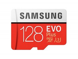 Samsung EVO Plus Grade 3, Class 10 128GB MicroSDXC 100 MB/S Memory Card with SD Adapter (MB-MC128GA/IN)