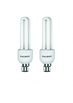 Halonix Super Saver Base B22 15-Watt CFL Bulb (Pack of 2, Cool Day Light)