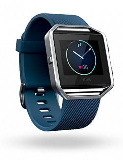 Fitbit Blaze Smart Fitness Watch, Large (Blue/Silver)