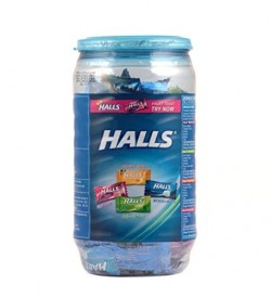 Halls Assorted Jar,  299g (112 Count with Free 3 Count)