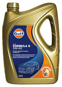 Gulf Formula G 5W-40 API SN Advanced Synthetic Engine Oil for Premium Cars (3.5 L)