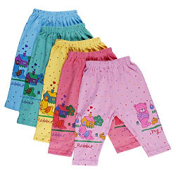 Littly Cotton Baby Pajamas/Leggings, Pack of 5 (Multicolor)