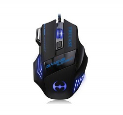 TRUCASE (TM) 3200 DPI, 7 Button LED Optical USB Wired Gaming Mouse 7 LED Colours for Pro Gamer