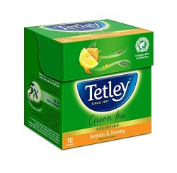 Tetley Green Tea, Lemon and Honey, 10 Tea Bags