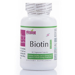Zenith Nutrition Biotin 10,000Mcg ( Vitamin B7 For Hair, Skin & Nails) - 60 Veg Capsules