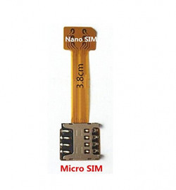 Shockware Hybrid SIM Slot Adapter, Avails You To Run 2 SIM And Micro SD Card, All At A Time (Nano to Micro Sim Slot)