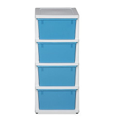 @home by Nilkamal Series-24 Chest of Drawers (Cream Transparent Blue)