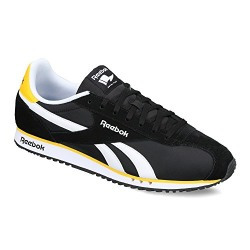 Reebok Classics Men's Royal Alperez Dash Black, White and Retro Yellow Leather Sneakers - 11 UK/India (45.5 EU)(12 US)