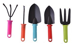 Pindia Garden Tool Kit (Multicolour, 5-Pieces, Metal)
