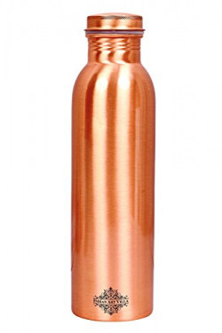 Indian Art Villa Thermos Design Copper Bottle, Travelling Purpose, 1000 ml