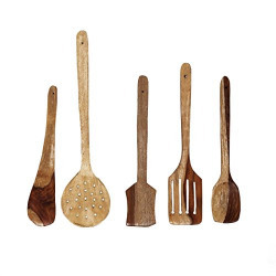 Worthy Shoppee Wooden Spoon Set Of 5