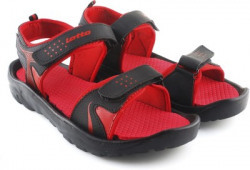 Lotto Men Black/Red Sports Sandals