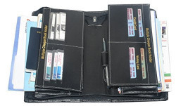 Pareek Expanding Cheque Book Holder Travelling Document Bag(Set Of 12),Black