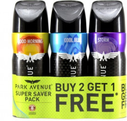 Park Avenue Cool Blue, Storm and Good Morning Combo Offer Deodorant Spray  -  For Men