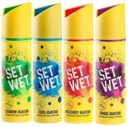 Set Wet MISCHIEF,SWAG,COOL,CHARM Deodorant Spray  -  For Men