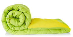 Solimo Microfibre Reversible Comforter, Single (Olive Green & Cheery Yellow, 200 GSM)