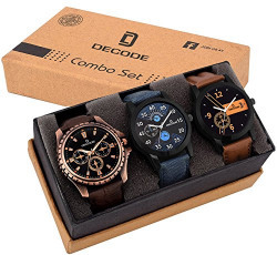 Decode Combo of 3 Analogue Multicolor Dial Mens and Boys Watches-Combo of 3 Exclusive Watches