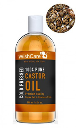 Premium Cold Pressed Castor Oil - (Free eBook) - 200ml -100% Pure & Hexane Free - For Hair & Skin