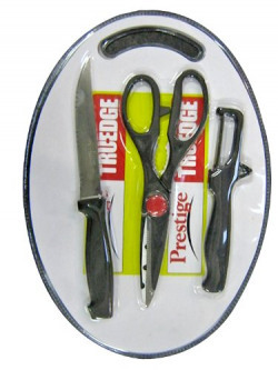 Prestige Tru-Edge 43018 Kitchen Knife Set with Cutting Board, 3-Pieces
