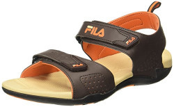 Fila Men's Drifter Cross Brn and Org Sandals - 8 UK/India (42 EU)(11004064)