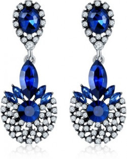 Jewels Galaxy Luxuria Crystal Copper Drop Earring