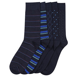 STOP to start by Shoppers Stop Men Multi-pattern Crew-length Socks (Set Of 5)