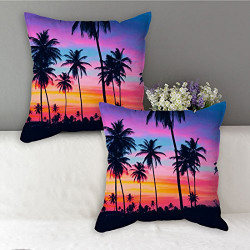 Tree pattern designer cushion cover with filler 16x16 (Set of 2) by Aart Store