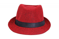 Zacharias Red Fedora Hat For kids (4-12yrs)