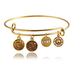 Hot And Bold Gold Plated Love/Valentine Bangle Bracelet For Women & Girls. Made with Certified Natural Stones. Party wear / Daily Wear