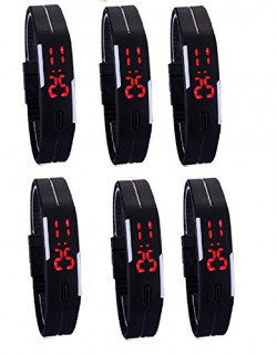 Glitter Collection LED Band watch 6 pcs combo pack digital watch for Return gift colour full best quality MGBLCB