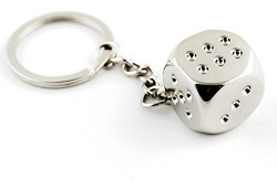 Kolossalz™ metal dice keychain | Key chain | Keyring | Key ring For Car Bike Home Keys, Bronze