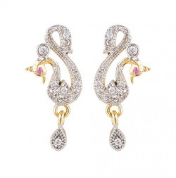 SKN Gold and Silver Alloy Stud Earrings for Women (SKN-1314)