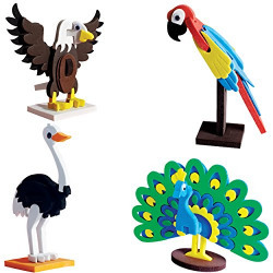 Imagimake Worldwide:Birds Educational Toy and Construction Set, Multi Color