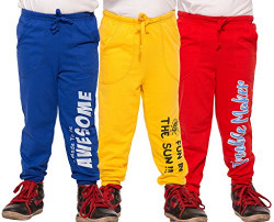 Maniac Kids Pant (Pack of 3) (ML-KIDS-PANT-BLUE-YELLOW-RED-3-4_Multicolour_3-4 Years)