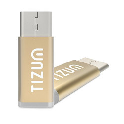 Tizum Type-C To Micro USB OTG Adapter For Smartphones (Gold)