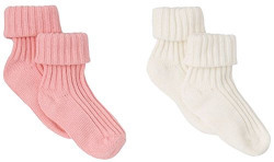 Mothercare Girls' Regular Fit Cotton Ankle Socks (Pack of 2)(C7544-1_Multicolored_7-10 Y)