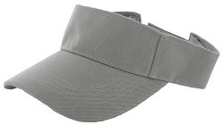 Zacharias Men's|Women's Grey Cotton Golf Sun Visor Hat