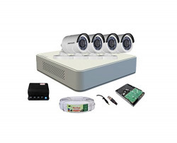 HIKVISION 4CH DS-7104HGHI-F1 MINI Turbo HD 720P DVR + HIKVISION DS-2CE16C2T-IRP TURBO BULLET NIGHT VISION CAMERA 4pcs+ 1TB HDD + ACTIVE COPPER CABLE + ACTIVE POWER SUPPLY (FULL COMBO)