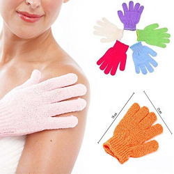 Pindia 1 Pair Bath Gloves Spa Massage Body Scrubber Cleaner
